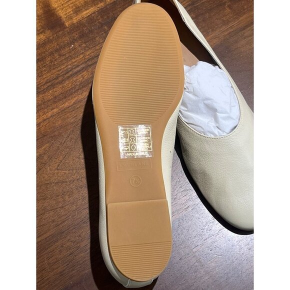 Everlane Cream Leather Flats - Picture 10 of 15